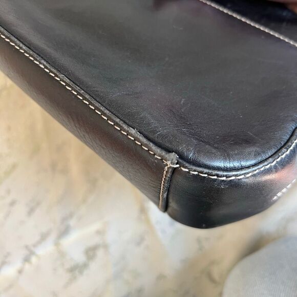 Mila Paoli Leather buckle shoulder bag Y2K 90s - Picture 14 of 14